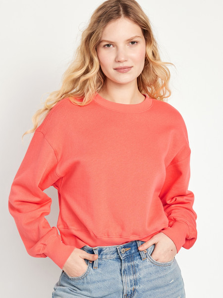 French-Terry Drop-Shoulder Sweatshirt | Old Navy (US)