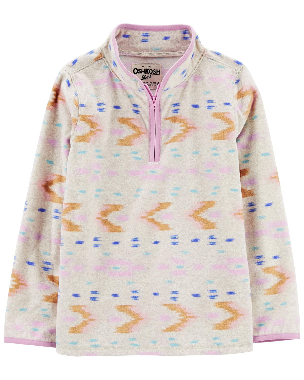 Cream Kid Mountain Aztec Print Microfleece Cozie | carters.com | Carter's