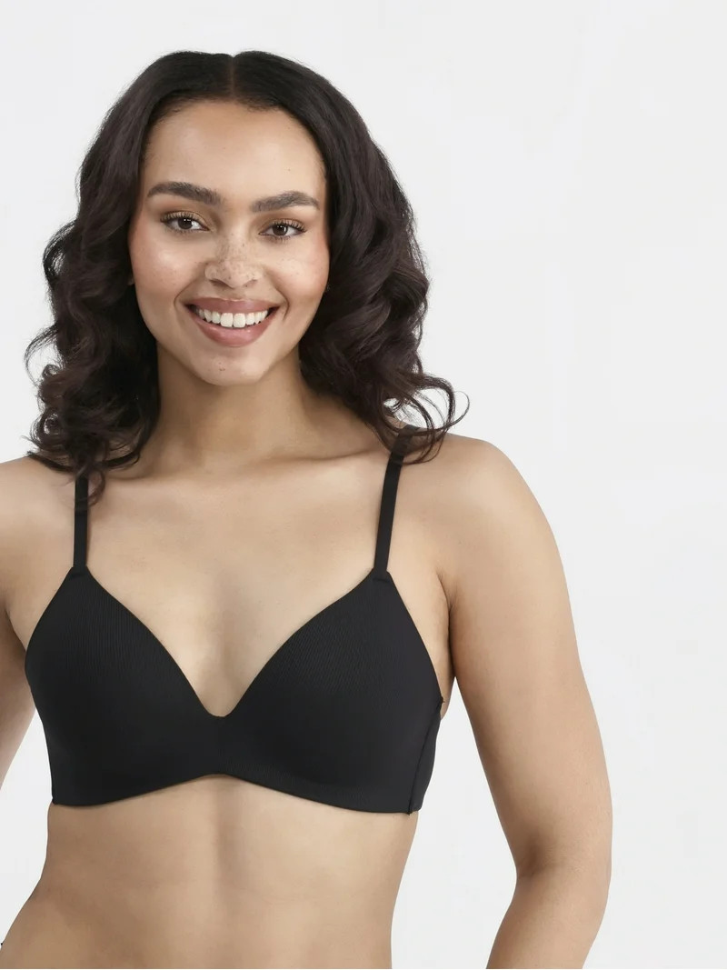 No Boundaries Wireless Rib T-Shirt Bra, Women's Sizes XS-XXXL | Walmart (US)