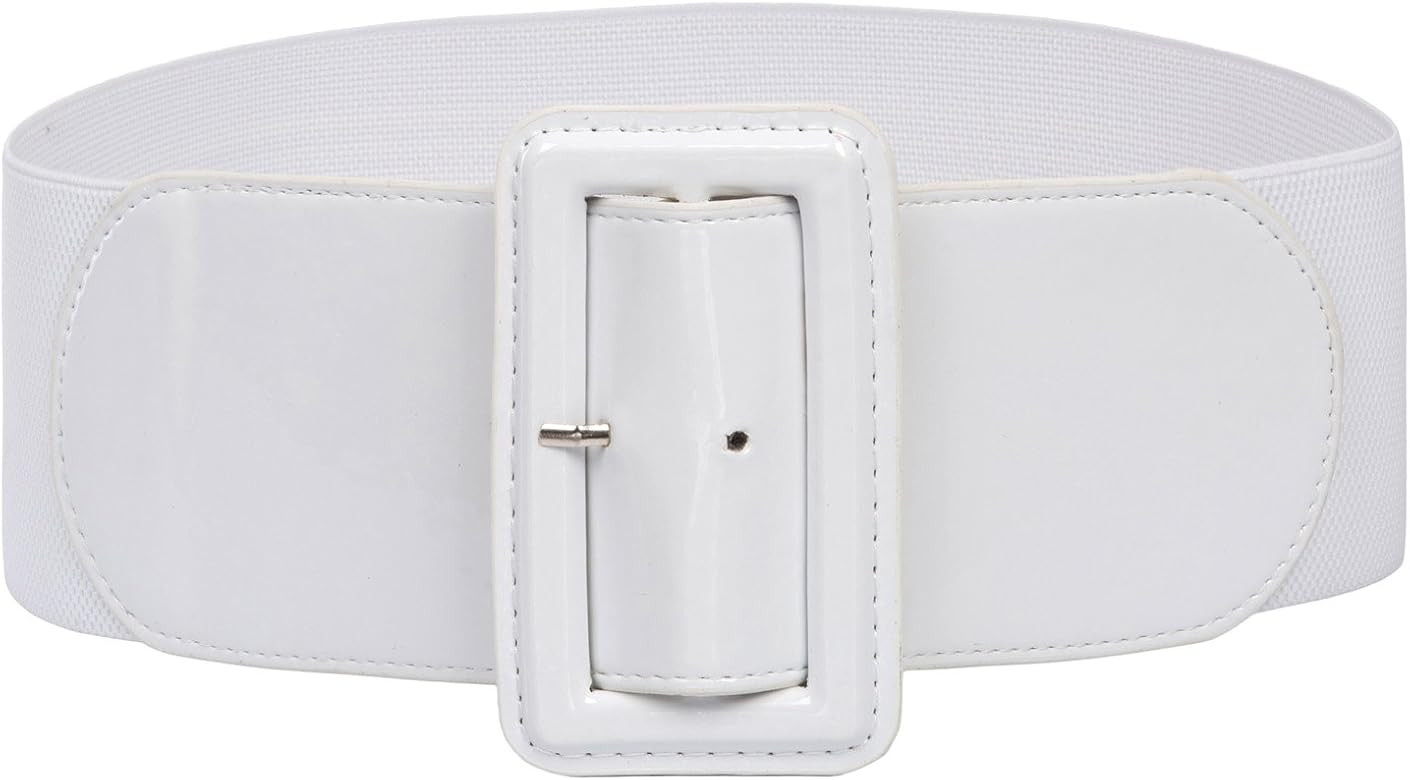Hanna Nikole Womens Wide Buckle Stretchy Belt Vintage Elastic Dress Belts S-XXXXL | Amazon (US)