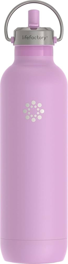 Lifefactory Stainless Steel Vacuum Insulated Sports Bottle with Straw Cap, 32 Ounce, Pink | Amazon (US)