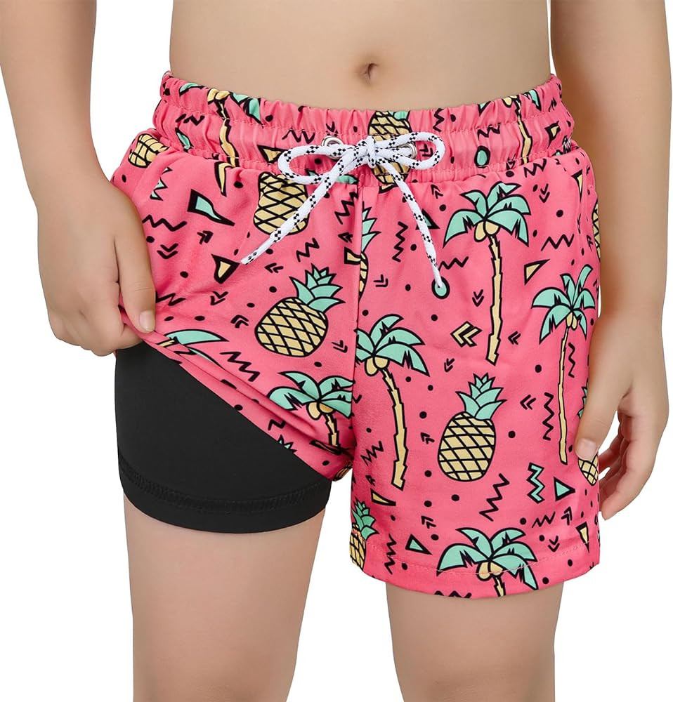 Century Star Boys Swim Trunks with Compression Liner-Anti Chafe Quick Dry Bathing Suit Beach Shor... | Amazon (US)