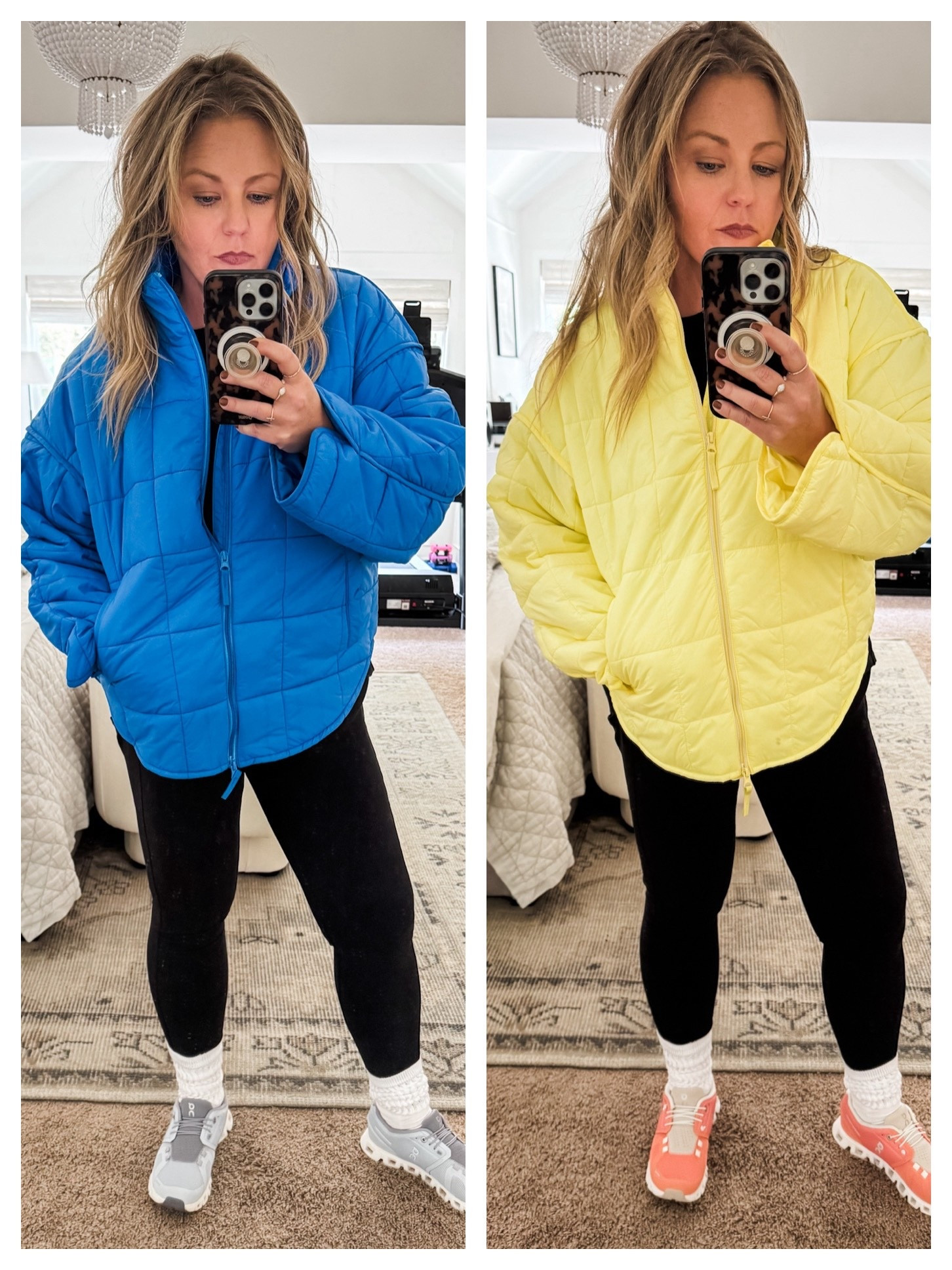 These activewear quilted puffer jackets are on one day deal today for 40% off (just $27!!) and come in 4 colors (these including pink and black). I’m 5’3” and wearing my regular size medium, but if in between, size down. Small still fit well but I prefer the more relaxed fit of my regular size. Comes in XXS to XXL. 

Target finds
Target fashion

#LTKSeasonal #LTKActive #LTKFindsUnder50