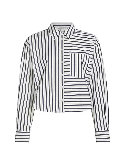 Aderes Striped Crop Shirt | Saks Fifth Avenue