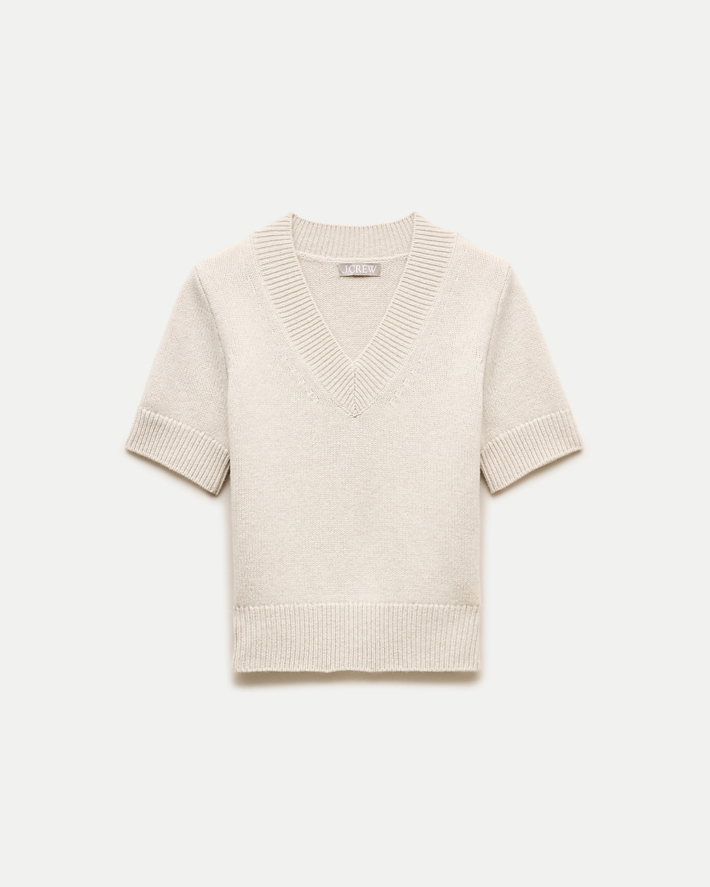 Short-sleeve V-neck sweater in vintage wool | J. Crew US