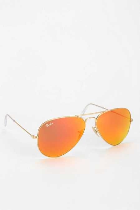 Ray-Ban Mirrored Aviator&nbsp;Sunglasses | Urban Outfitters US