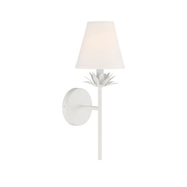 Lowry White 17-Inch One-Light Wall Sconce | Bellacor