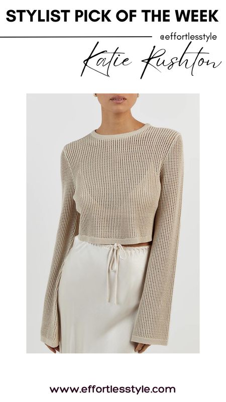 Love this cropped open stitch sweater for early fall!

#LTKstyletip #LTKSeasonal