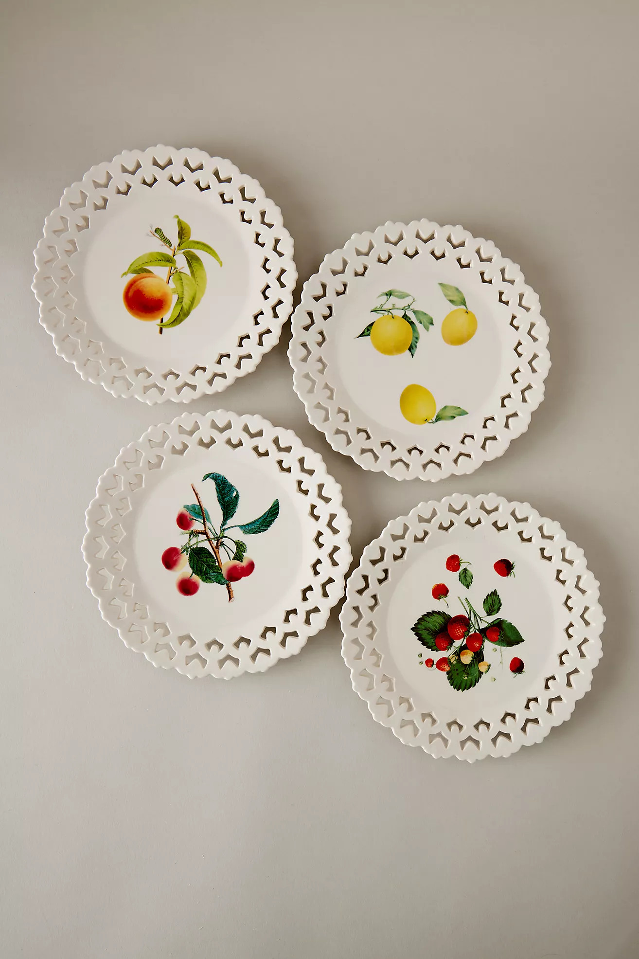 By Anthropologie Chantilly Lace Border Dessert Plate | Anthropologie (UK)