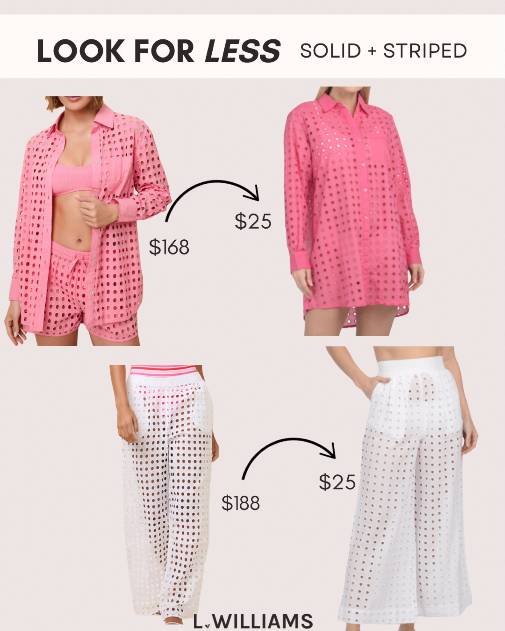 get the {solid + striped} look for less… these eyelet cover ups from @marshalls are almost identical and for a fraction of the price ☀️

#LTKFindsUnder100 #LTKFindsUnder50 #LTKSeasonal