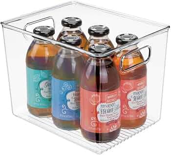 mDesign Plastic Tall Deep Kitchen or Pantry Organizing Storage Bins with Handles - Food Organizat... | Amazon (US)