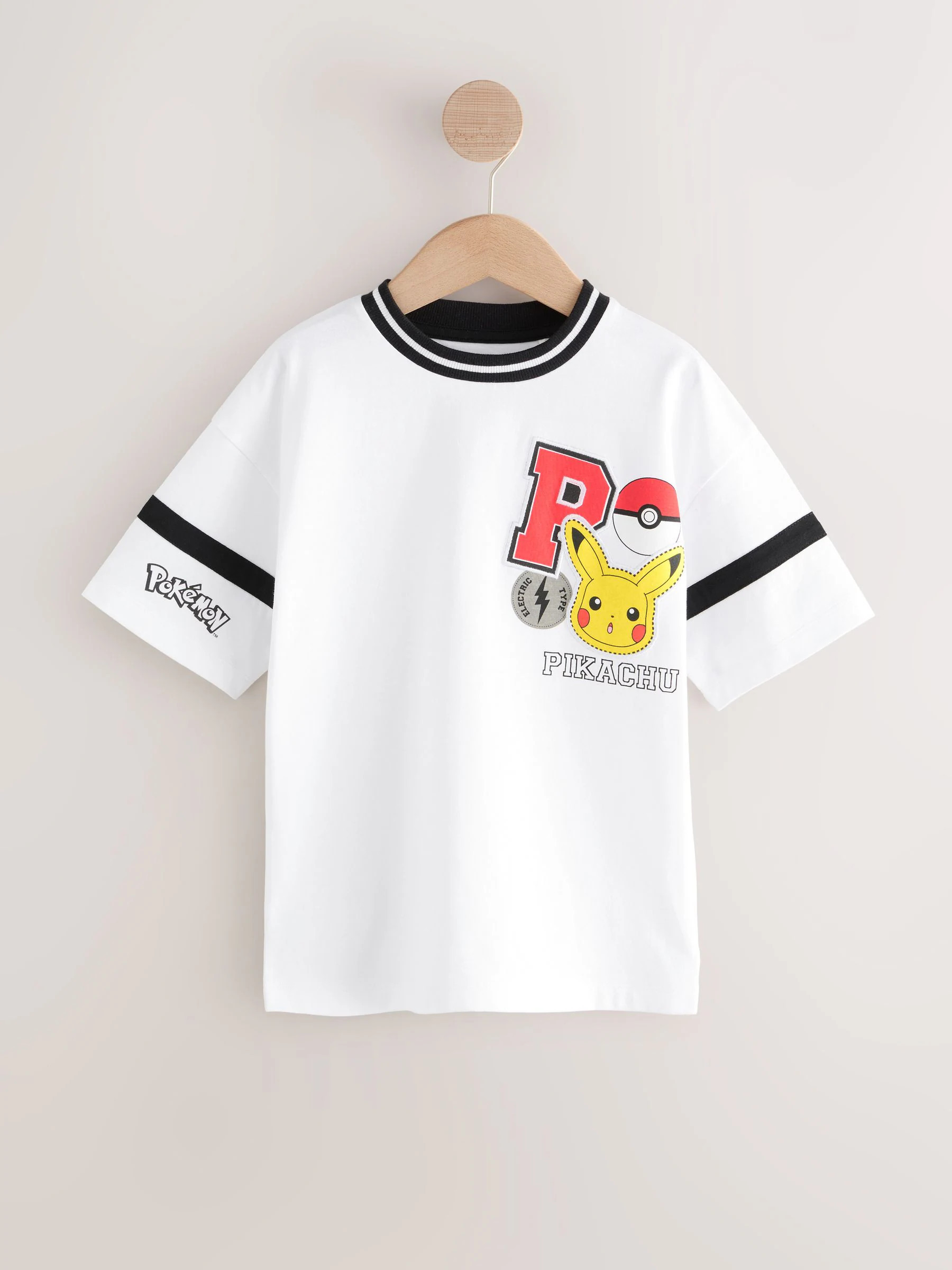 Next White Varsity Pokémon Short Sleeve T-Shirt (3-16yrs) | Next US