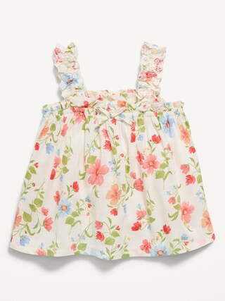 Printed Sleeveless Ruffled Top for Toddler Girls | Old Navy (US)