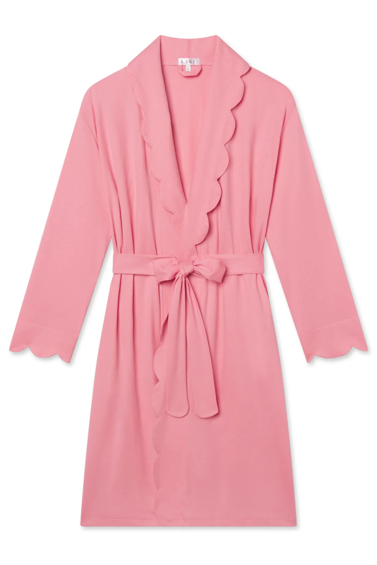 Pima Scallop Robe in Rosewater | Lake Pajamas