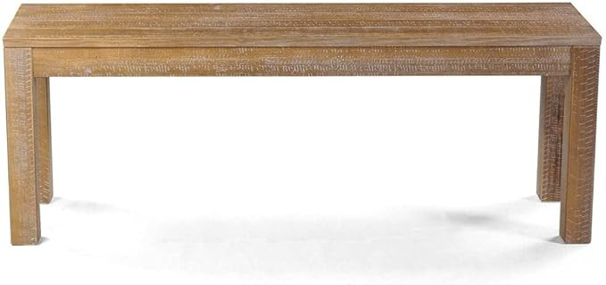 Grain Wood Furniture Montauk Solid Wood Bench, Driftwood | Amazon (US)
