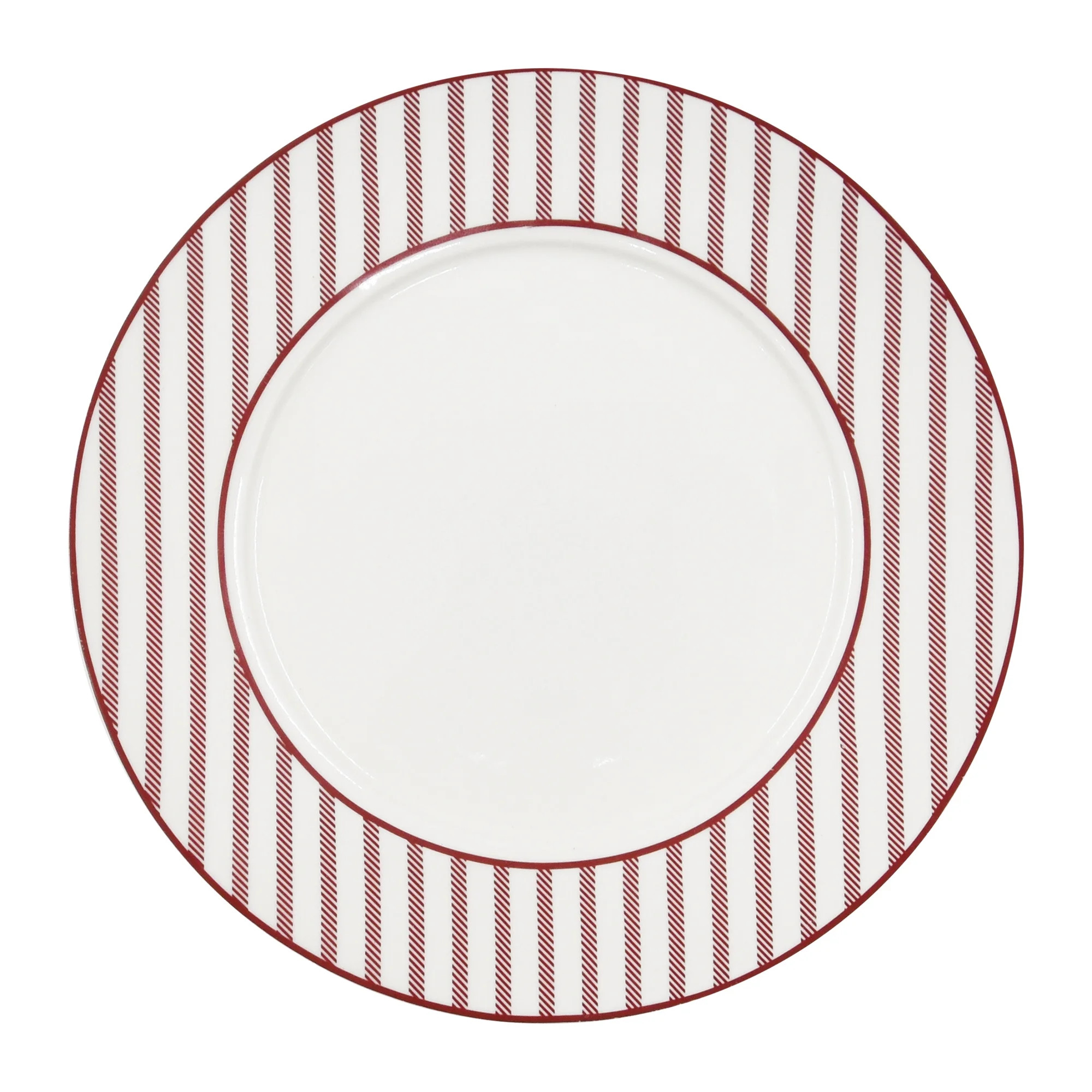 Holiday Time Christmas Red Stripe Ceramic Dinner Plate, 10.5-inch, Festive Dinnerware, 1 Piece | Walmart (CA)