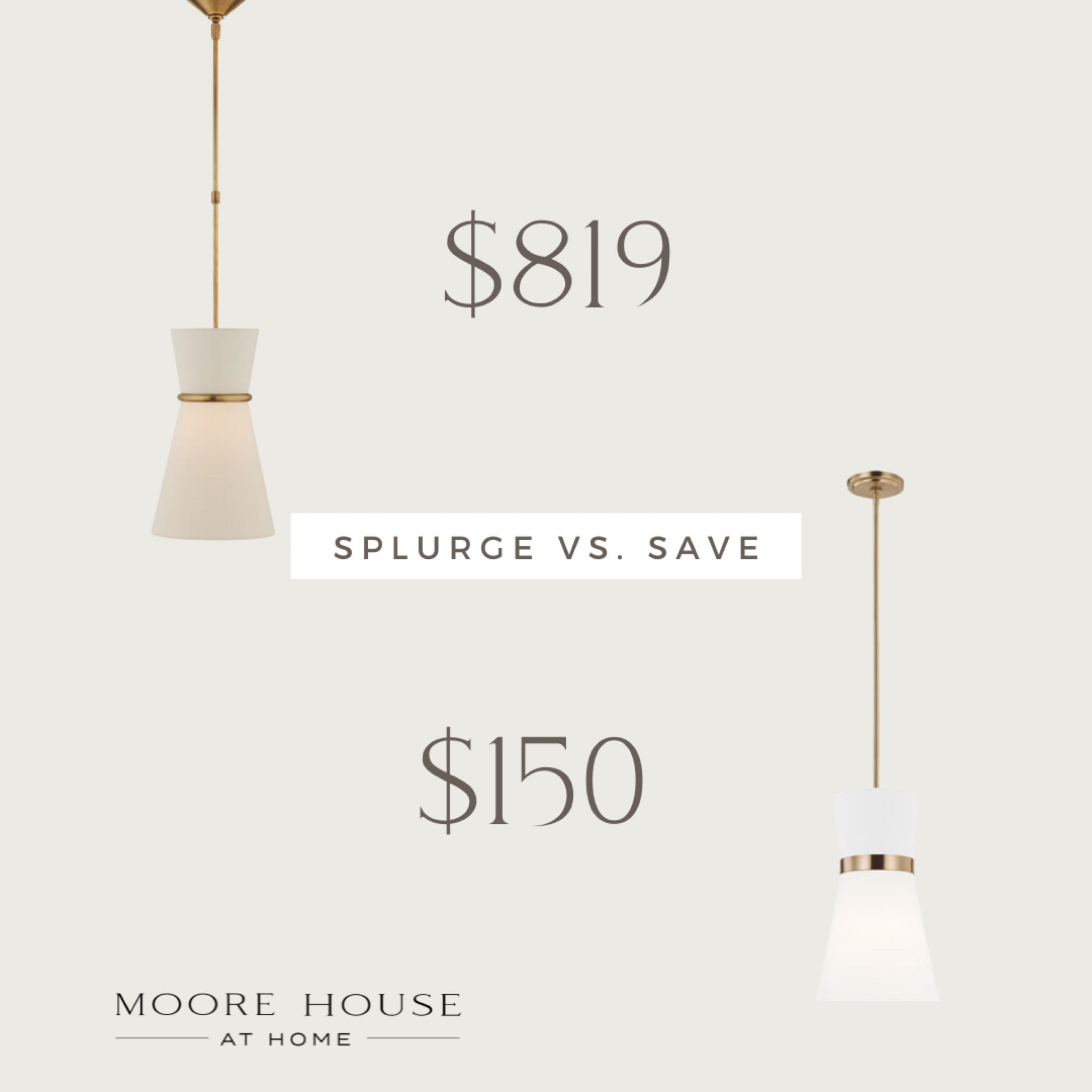 Splurge vs Save 

#pendantlighting #interiorlighting #splurgevssave 

#LTKhome #LTKstyletip