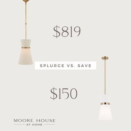 Splurge vs Save 

#pendantlighting #interiorlighting #splurgevssave 

#LTKhome #LTKstyletip
