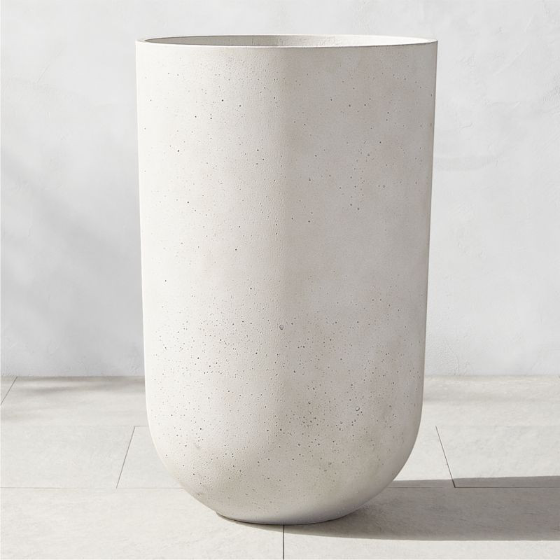 Seminyak Modern Grey Cement Outdoor Planter Extra-Large + Reviews | CB2 | CB2