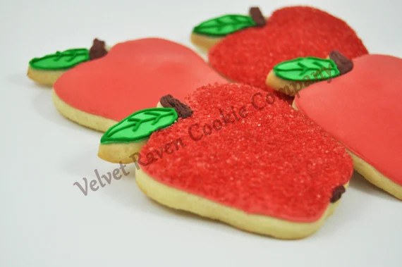Fall Autumn Apple Theme - Gourmet Decorated Sugar Cookies - Tasty and Cute | Etsy (US)