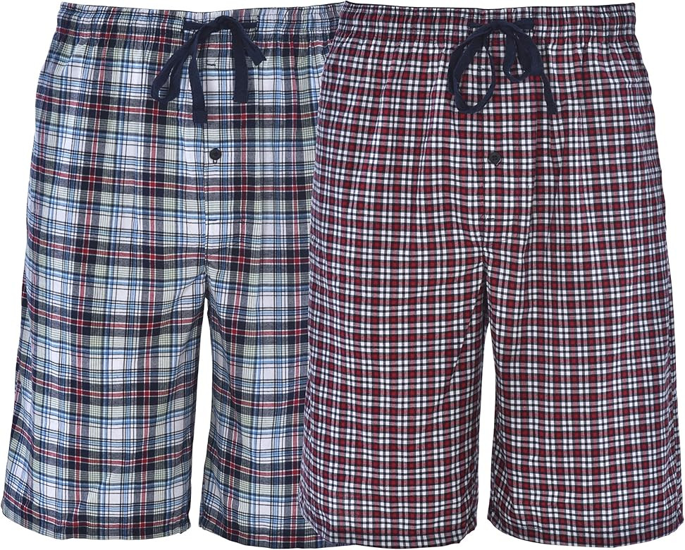 Hanes Men’s & Big Men’s Woven Stretch Pajama Shorts – 2 Pack | Amazon (US)