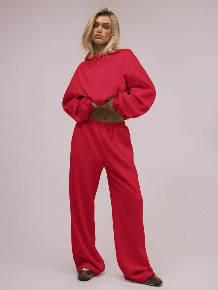 MUSERA Oversized Fleece Sweatpants Vacation Airport Casual 90's Airport Graduation Teacher Fall H... | SHEIN