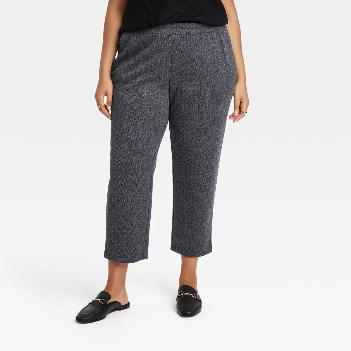 Women's High-Rise Regular Fit Tapered Ankle Knit Pants - A New Day™ | Target