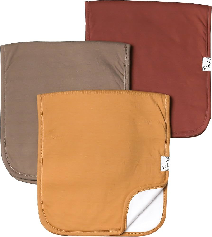 Copper Pearl Premium Baby Burp Cloths - 3-Pack Large Cotton Burp Cloths, Extra Soft Spit Up Rags ... | Amazon (US)