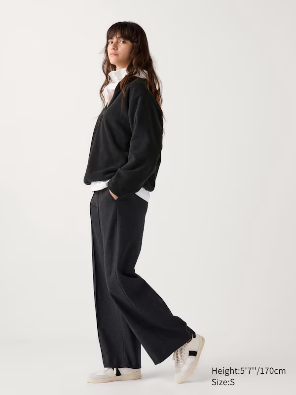 Brushed Jersey Wide Pants | UNIQLO (US)
