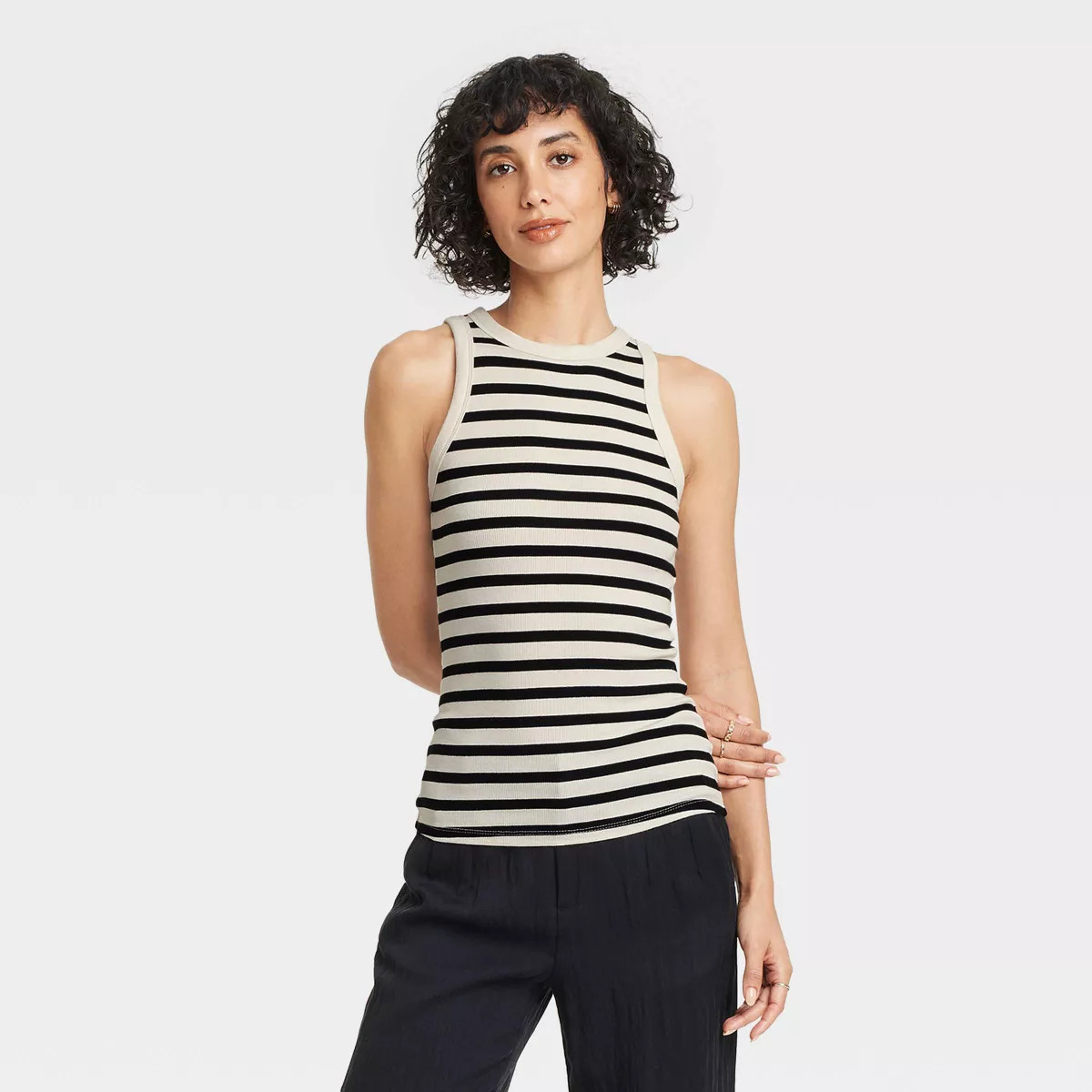 Women's Slim Fit Ribbed Tank Top - A New Day™ | Target