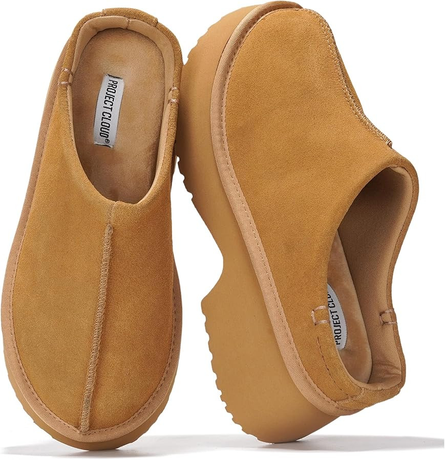 Project Cloud Platform Clogs for Women Footwear - Memory Foam and Non-Slip Genuine Suede Slip-on ... | Amazon (US)