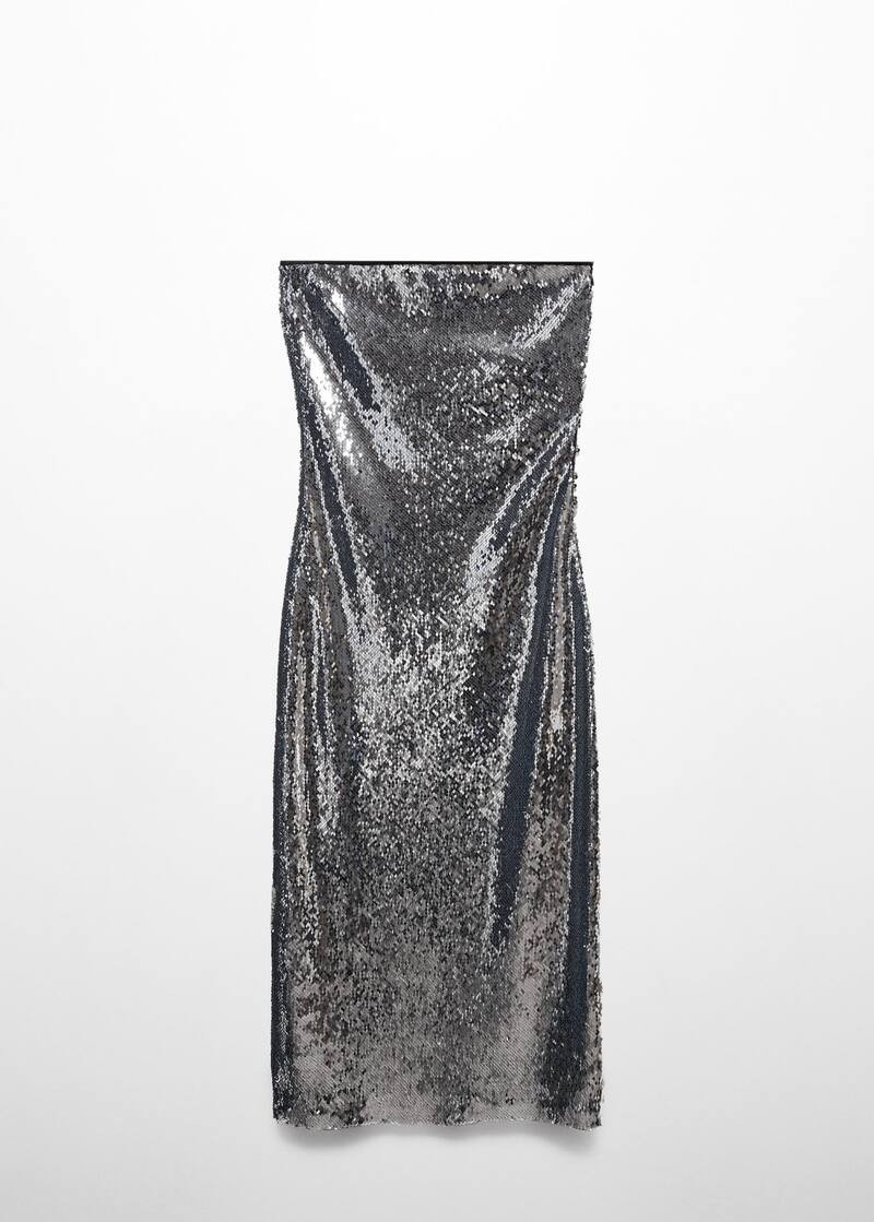 Strapless sequined dress | MANGO (US)