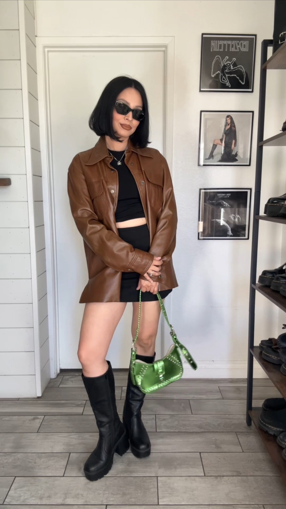 Pop of greens for December 🌲 jacket was thrifted but linked similiar ones 

#LTKgrwm #LTKootd #LTKHoliday