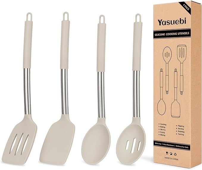 Kitchen Utensils Set of 4 Pack,Set for Nonstick Cookware,Perfect for Baking and Mixing,Spatula Se... | Amazon (US)