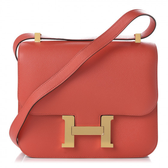 HERMES Epsom Constance 24 Rose Jaipur | Fashionphile