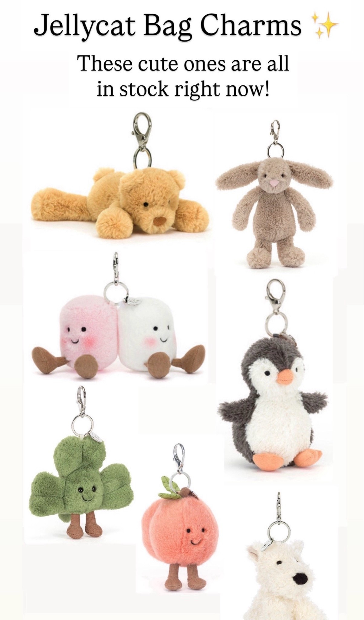 Jellycat bag charms

#LTKKids