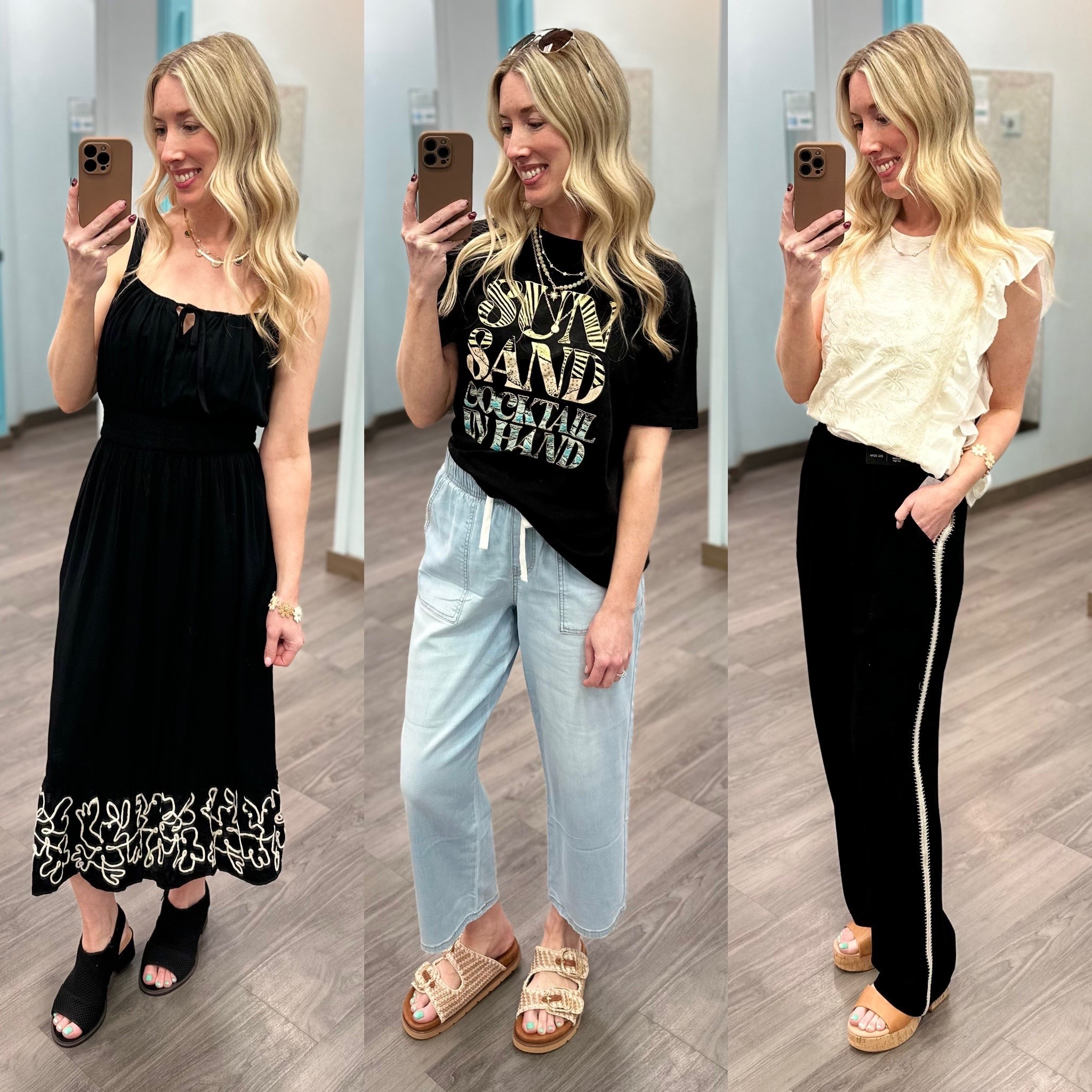 Some vacay outfit inspo for the ladies who love to wear black 🖤 