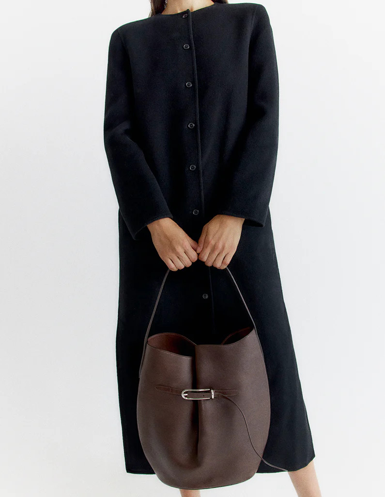 Belted Bucket Bag Large Dark Brown | LITTLE LIFFNER