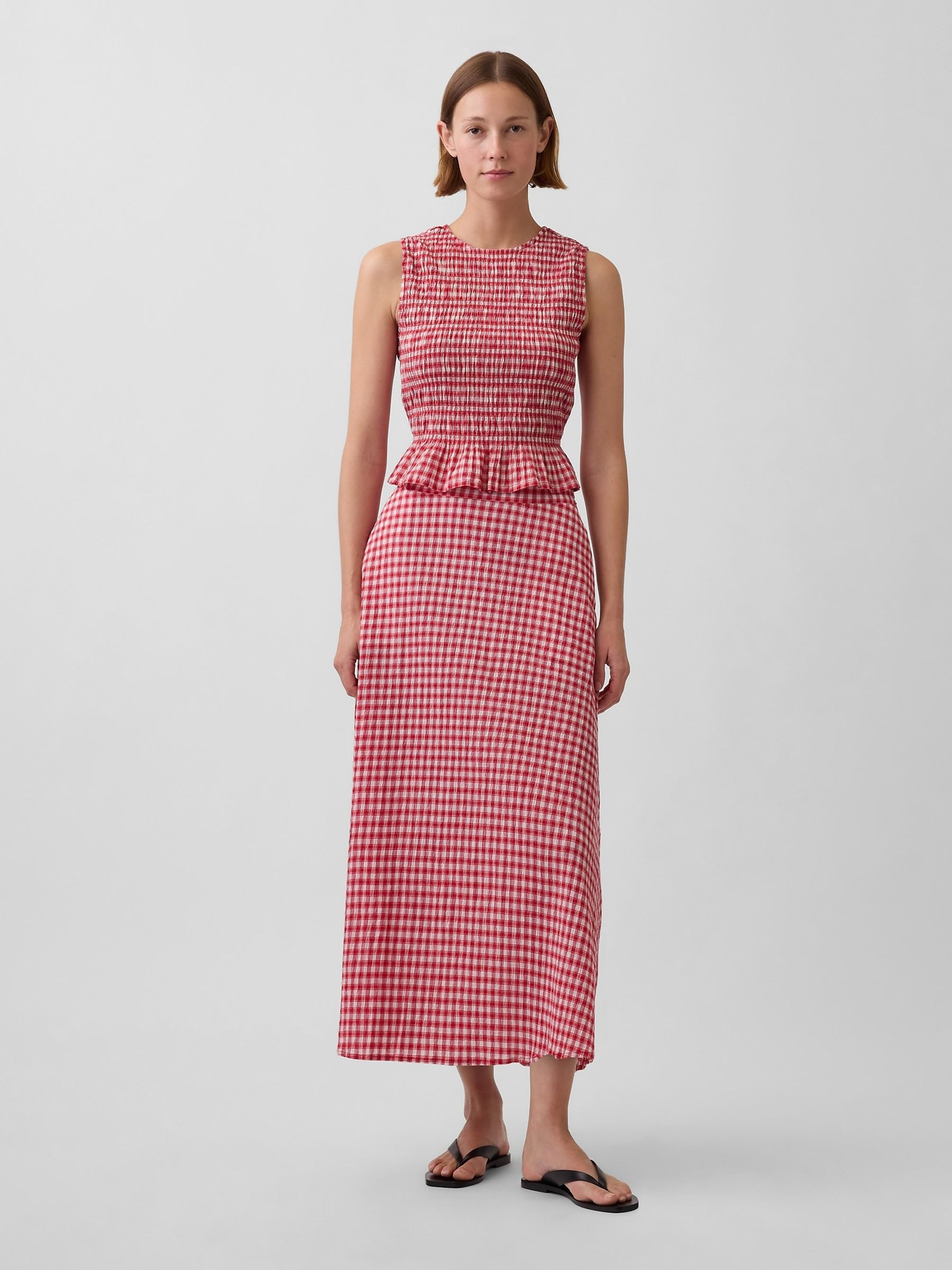 Red Gingham Maxi Skirt | Gap | GAP UK