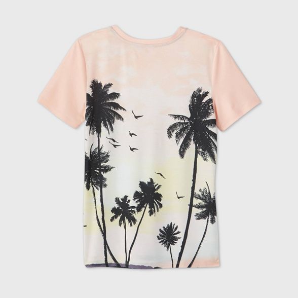 Boys' Short Sleeve Palm Tree Graphic T-Shirt - art class™ Orange | Target