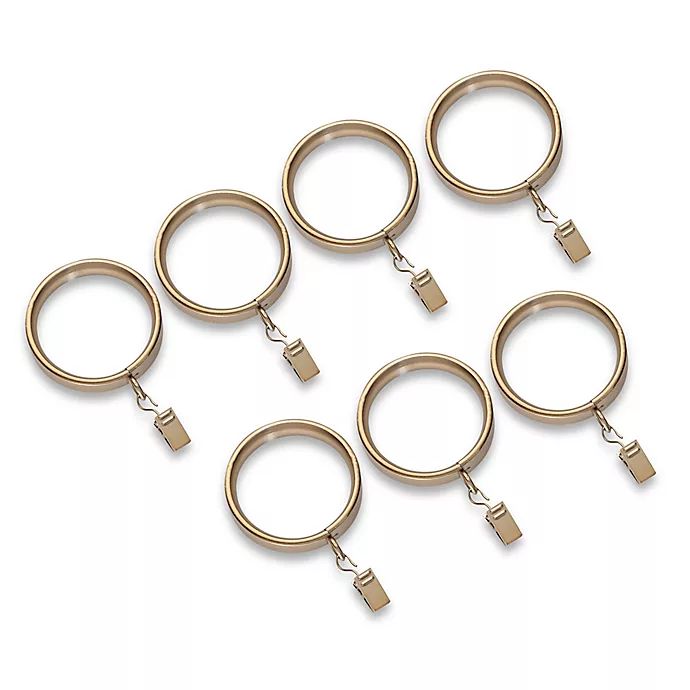 Cambria® Estate Flat Clip Rings in Warm Gold (Set of 7) | Bed Bath & Beyond