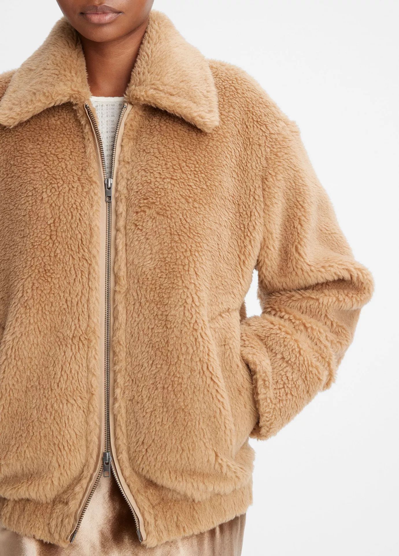 Faux-Shearling Bomber Jacket | Vince LLC