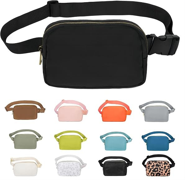 VOROLO Fanny Pack For Women And Men Crossbody Bag Belt Bag with Adjustable Strap Easter Gifts Bla... | Amazon (US)