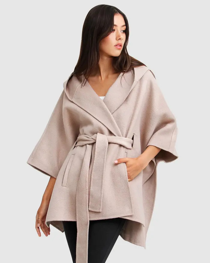 Belle & Bloom Jackson Landing Wool Blend Cape Coat | Nordstrom | Nordstrom