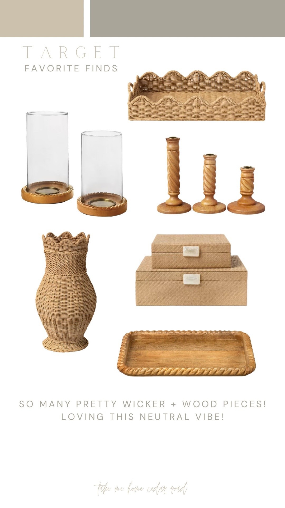 So many pretty wood + wicker home decor items at Target right now!!

Home decor, shelf decor, neutral decor, table decor, vase, candle holder, decorative box 

#LTKSaleAlert #LTKFindsUnder50 #LTKHome
