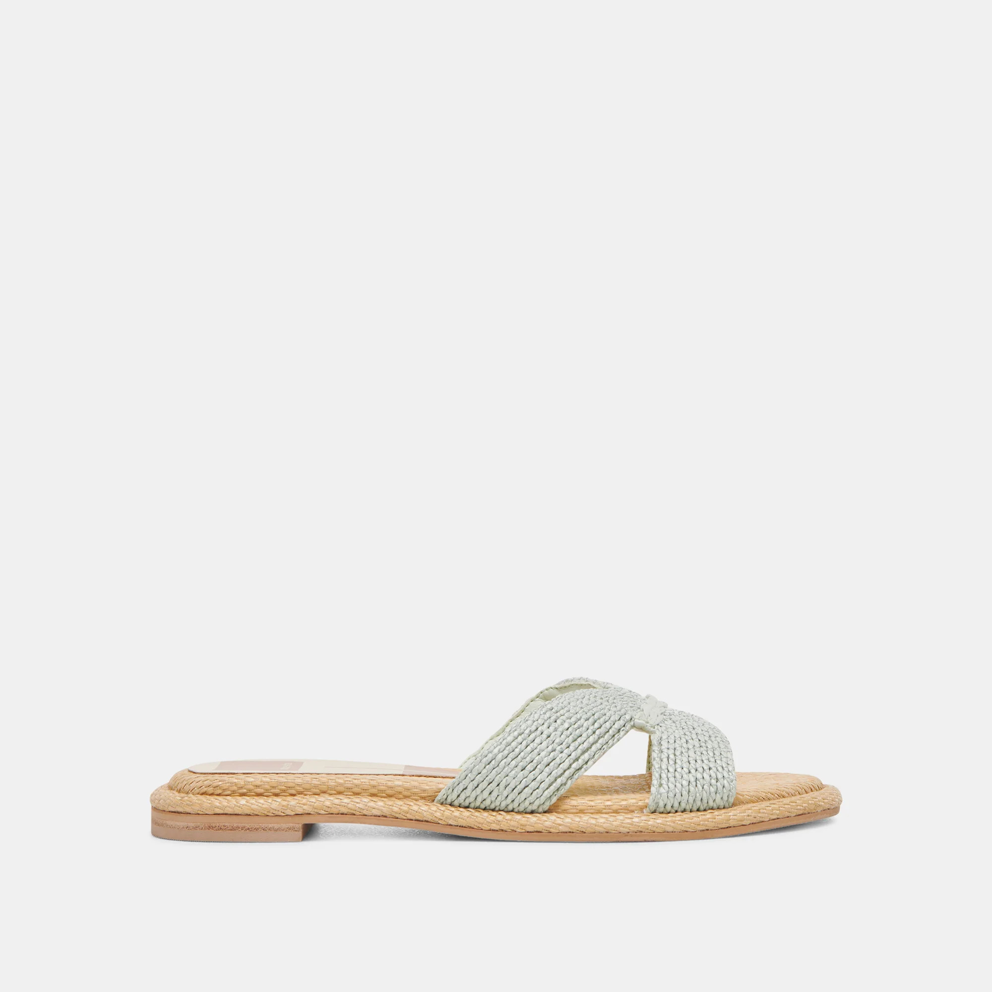 Atomic Wide Sandals | Mint Raffia Sandals by Dolce Vita | DolceVita.com