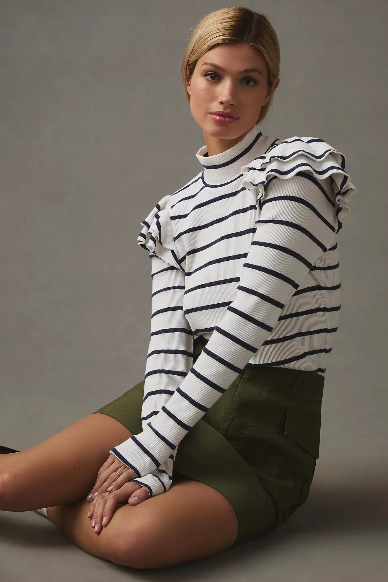 T.La Ruffled Turtleneck Top | Anthropologie (US)