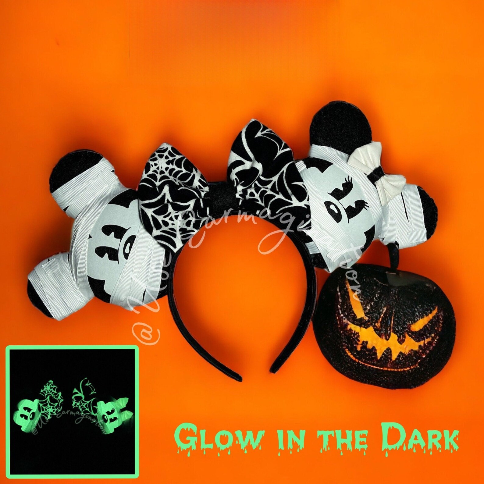 Glow in the Dark Mummy Ears - Etsy | Etsy (US)