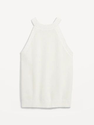Sleeveless Cropped Shaker-Stitch Sweater for Women | Old Navy (US)