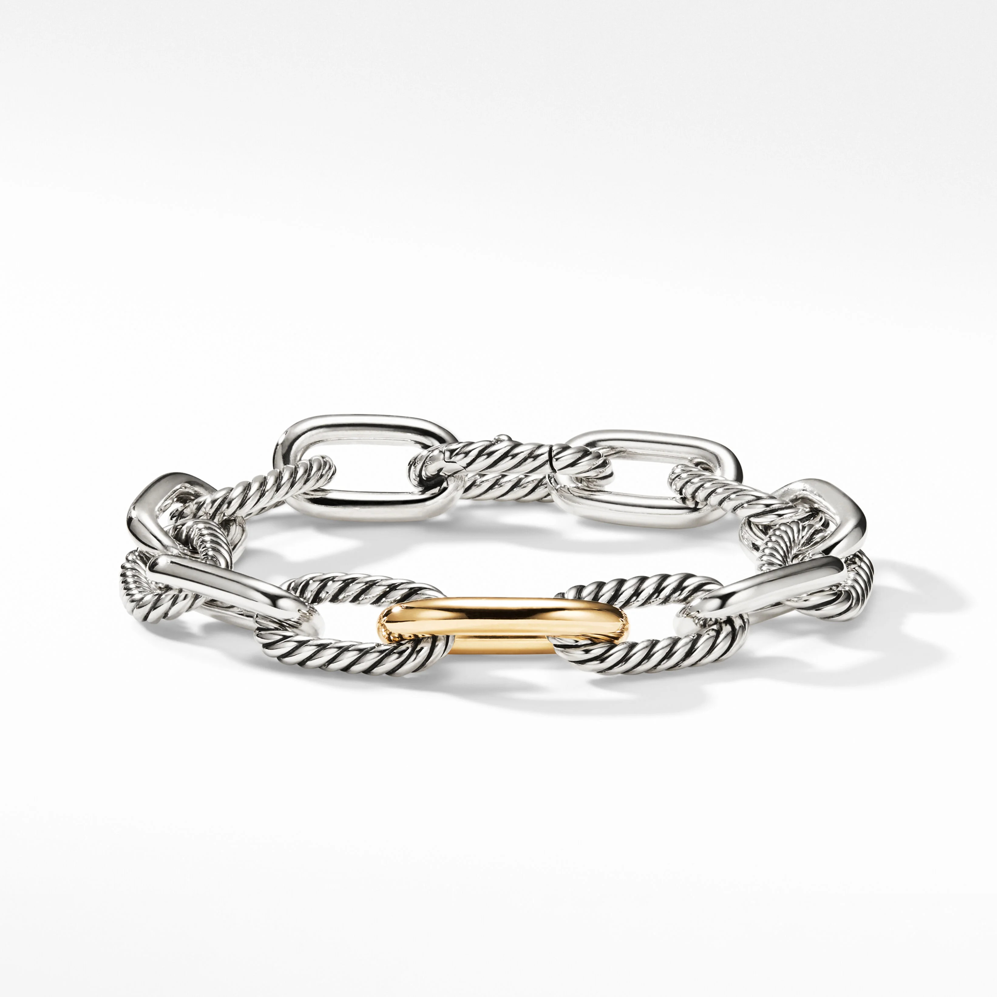 DY Madison® Chain Bracelet in Sterling Silver with 18K Yellow Gold | David Yurman